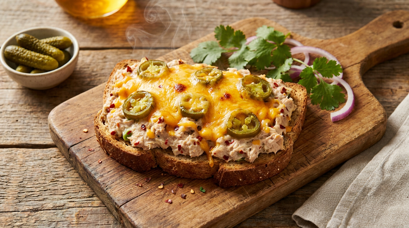 Spicy Tuna Melt on Whole Wheat