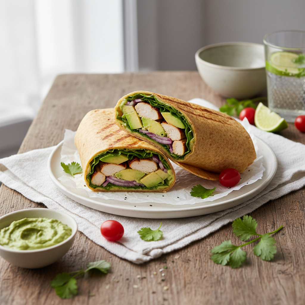 Grilled Chicken and Avocado Wrap