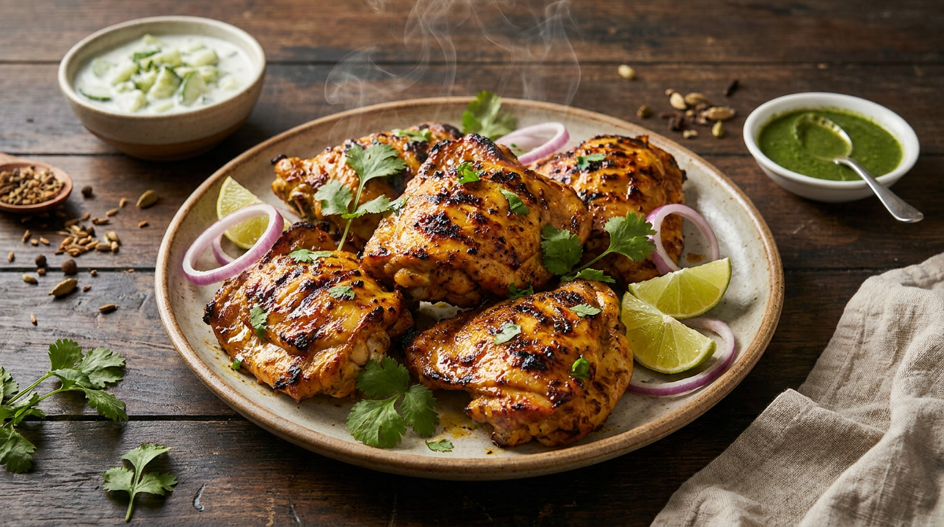 Yogurt-Marinated Tandoori Thighs