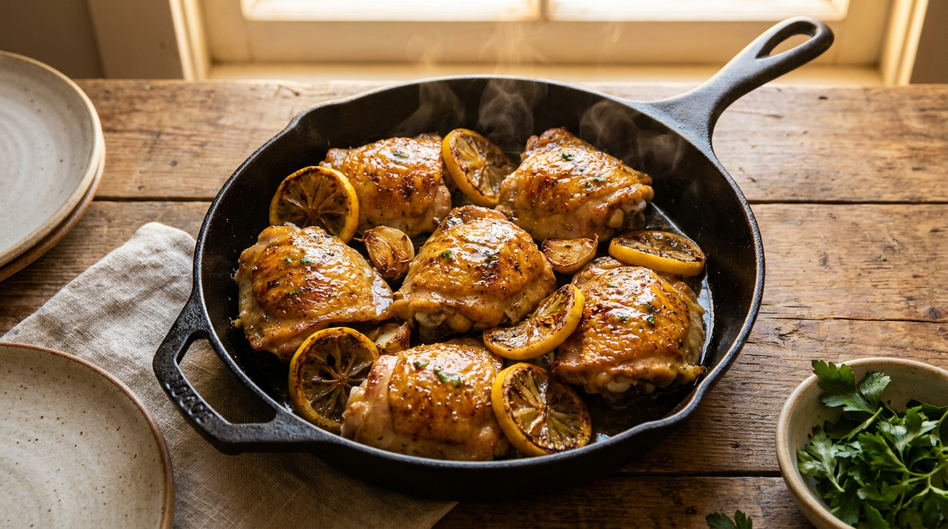 Lemon-Garlic Skillet Chicken