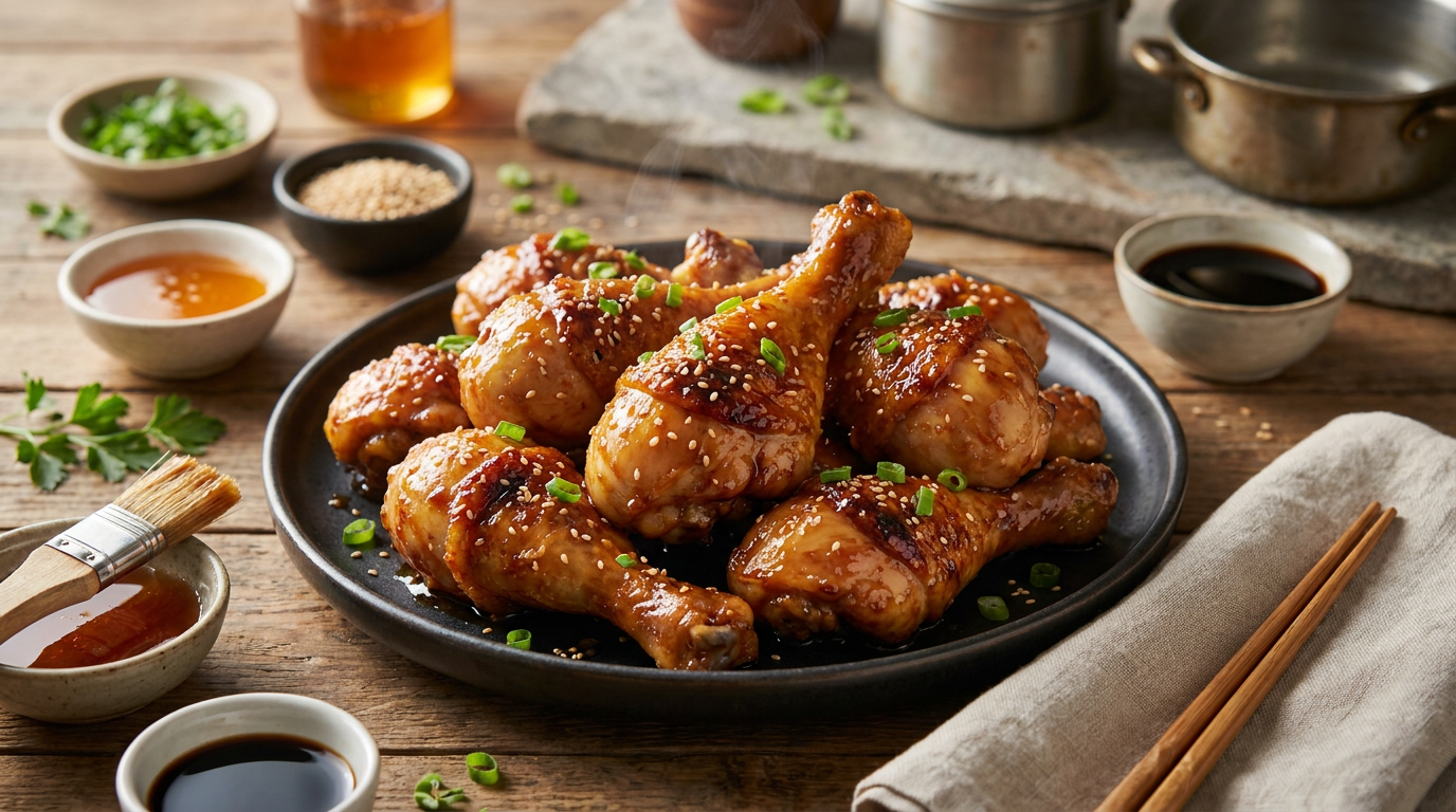 Honey-Soy Glazed Drumsticks