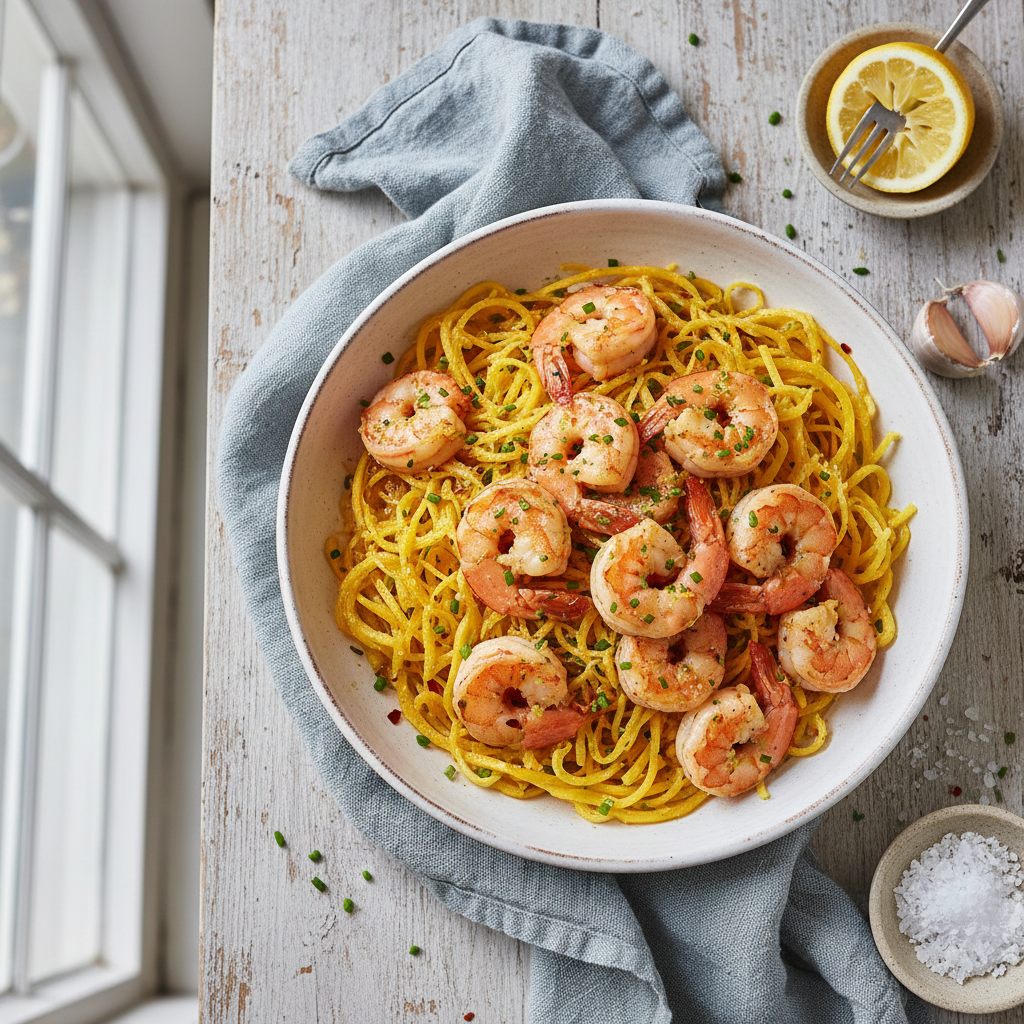 Shrimp Scampi with Spaghetti Squash