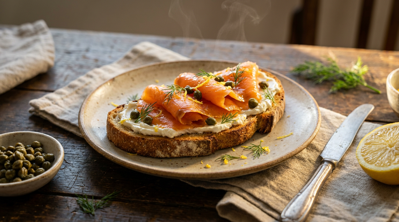 Smoked Salmon & Cream Cheese Toast