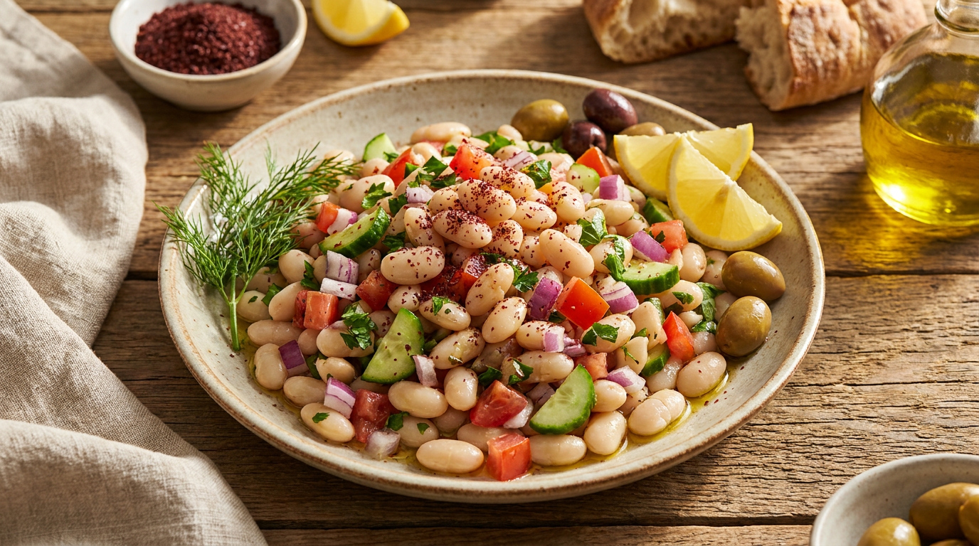 Fasulye Piyazi (Turkish White Bean Salad)