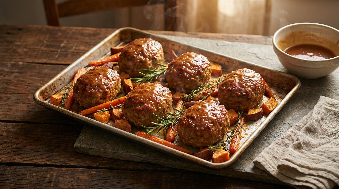 Sheet-Pan Mini Meatloaves