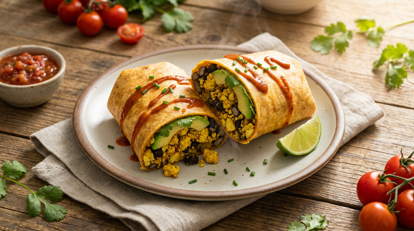 Tofu Scramble Breakfast Burrito