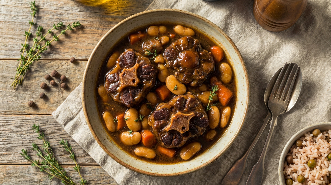 Jamaican Oxtail Stew with Butter Beans