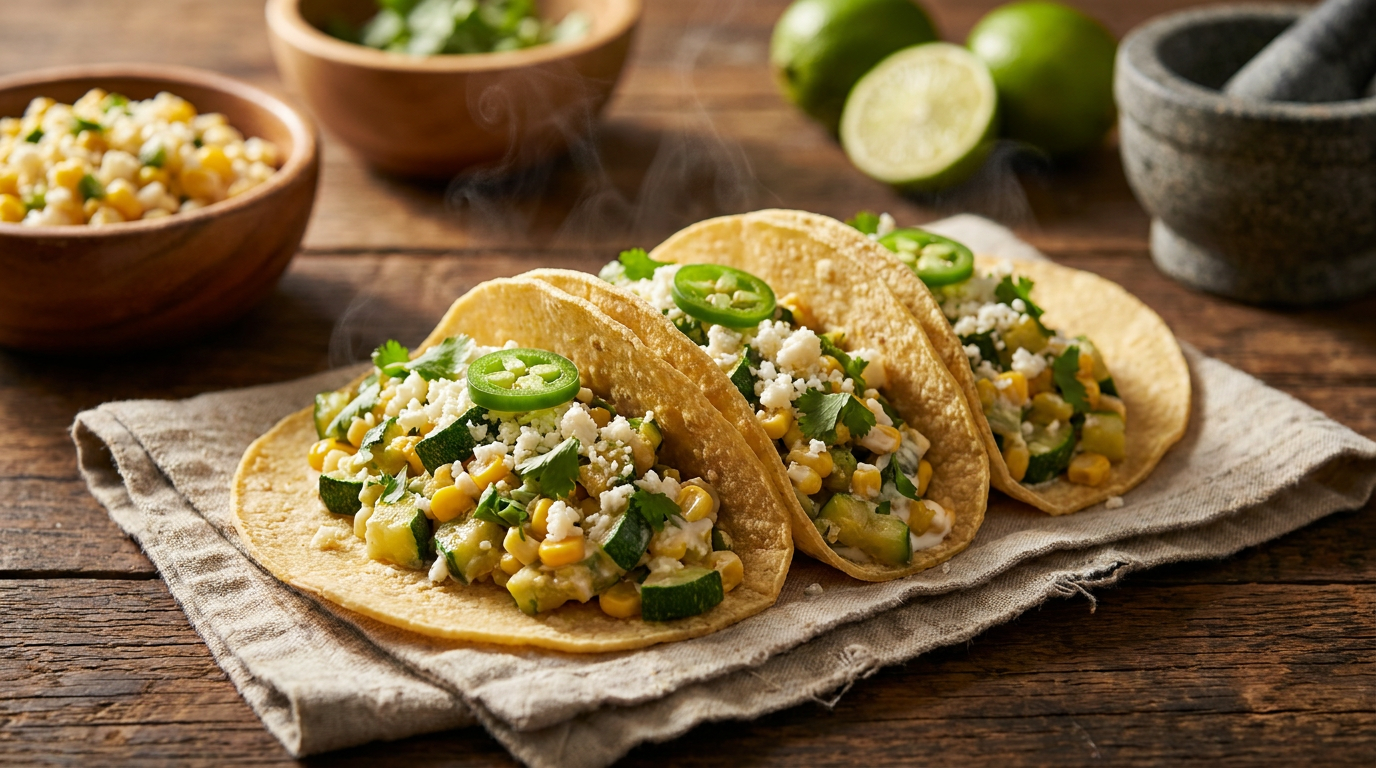 Calabacitas con Crema Tacos