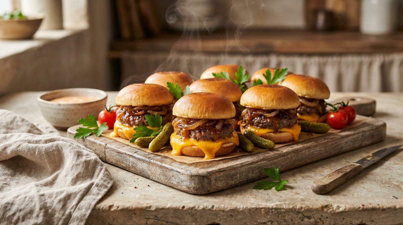 Cheesy Beef Mini Sliders