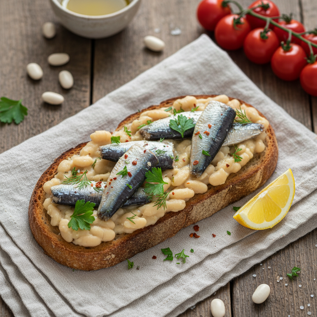 Sardine & White Bean Toast