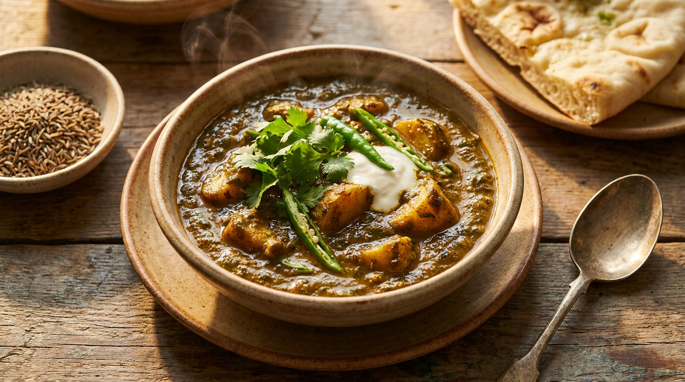 Saag Aloo (Spinach and Potato Curry)