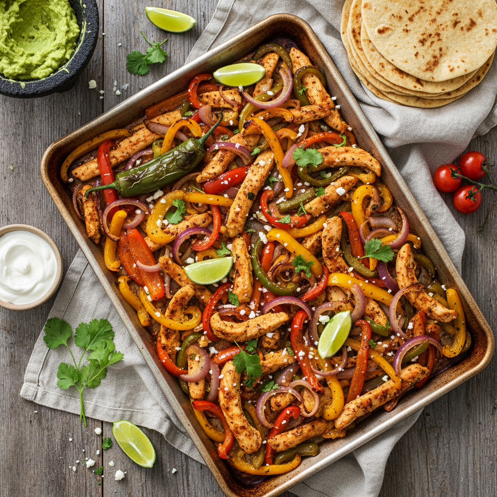 Sheet Pan Chicken Fajitas
