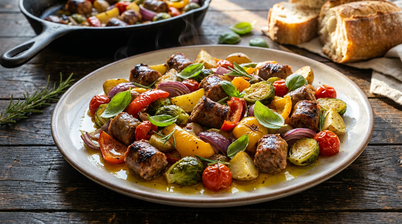 One-Pan Sausage & Veggie Bake