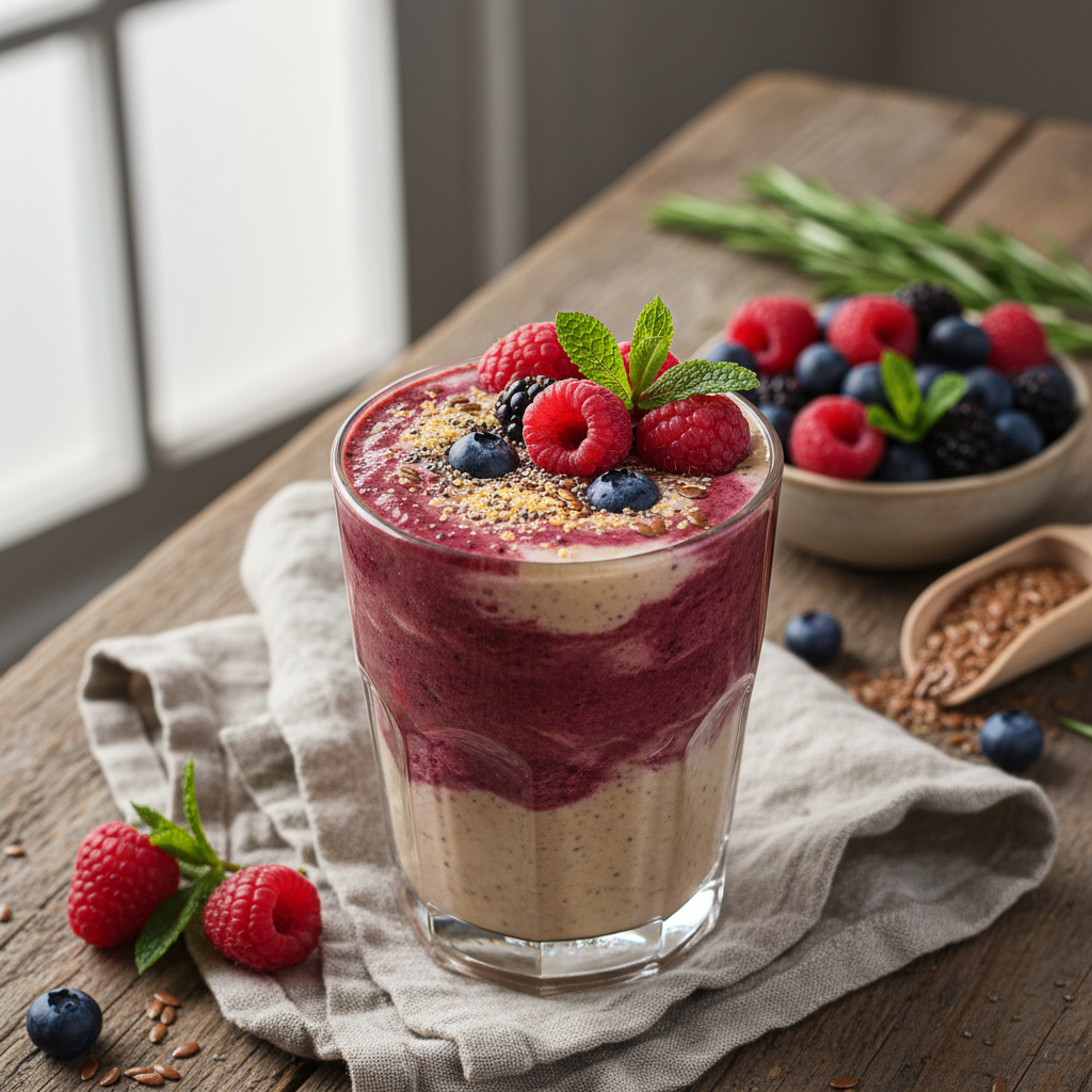 Omega-3 Flax & Berry Smoothie