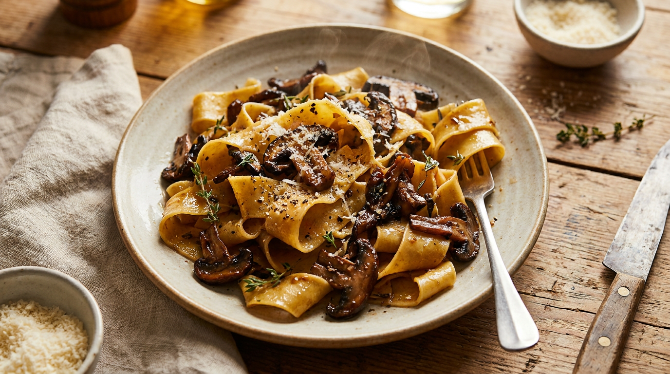 Mushroom Pappardelle