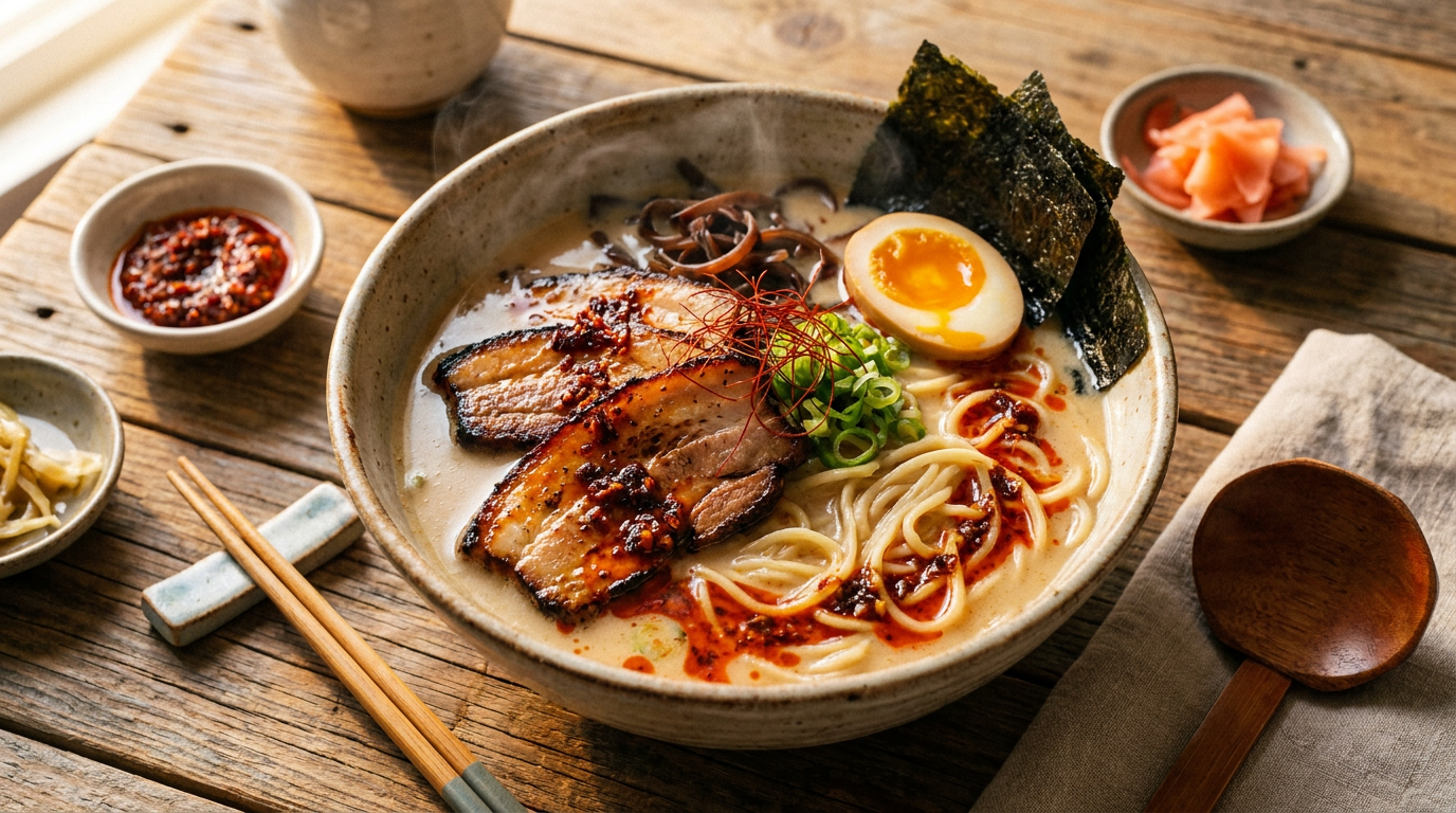 Spicy Pork Belly Tonkotsu Ramen