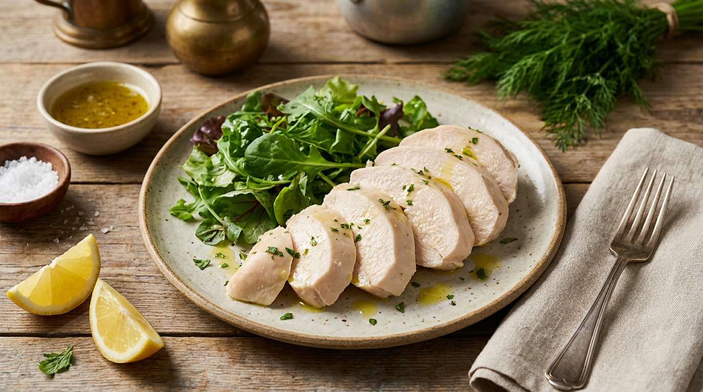 Foolproof Poached Chicken Breast