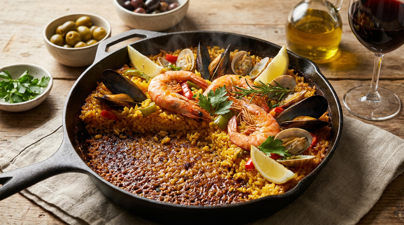 Spanish Paella Rice (Crispy Socarrat)