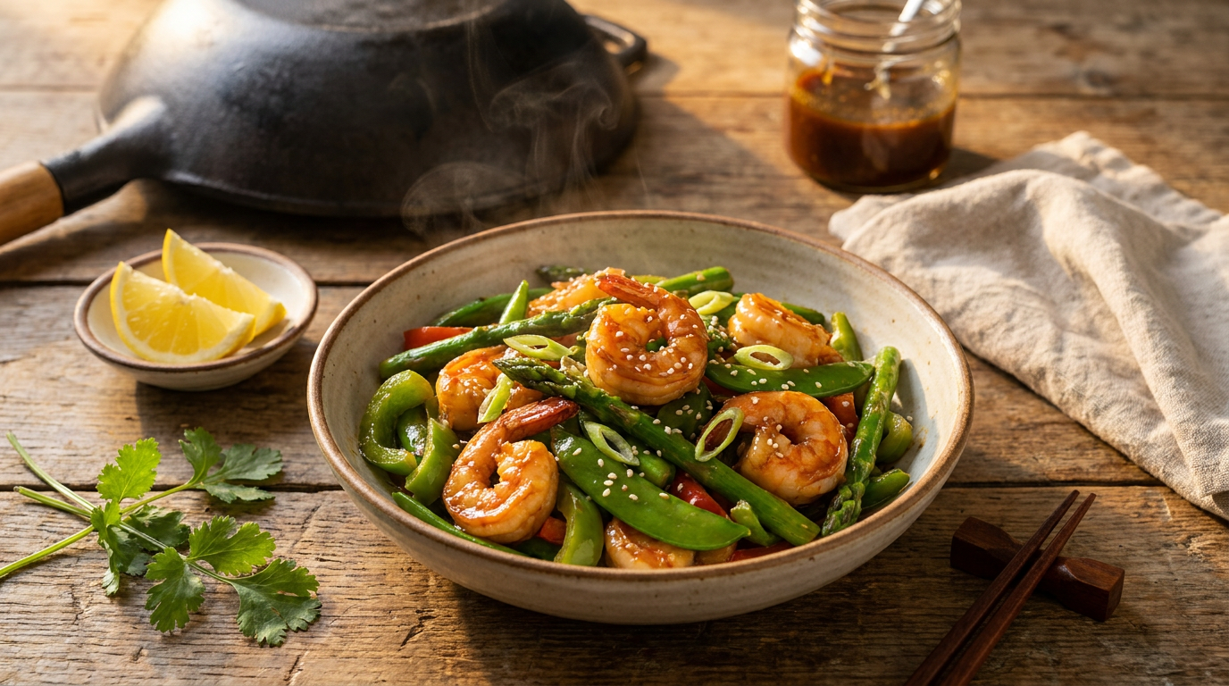 Shrimp and Asparagus Stir-fry