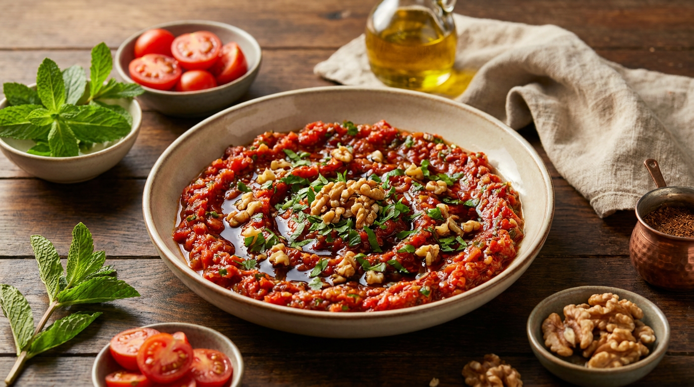 Spicy Ezme Salad (Turkish Mezze)
