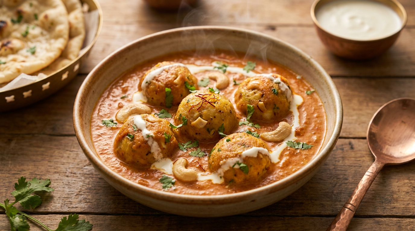 Malai Kofta (Paneer Dumplings in Creamy Gravy)