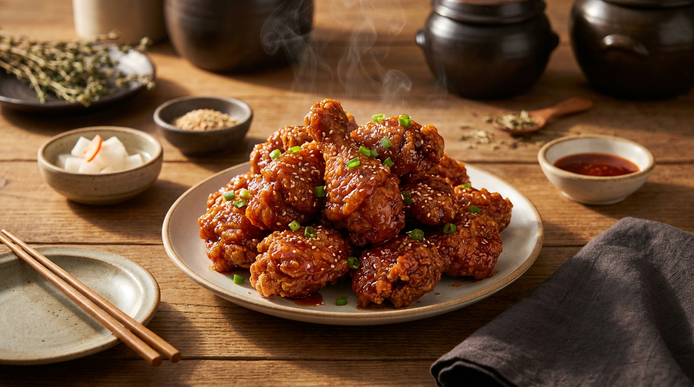 Korean Fried Chicken (Yangnyeom Chicken)