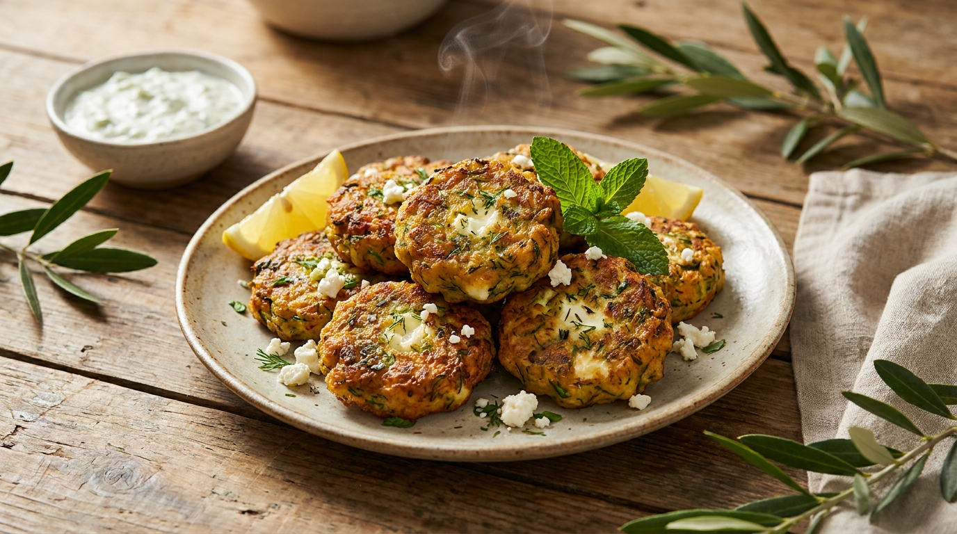 Kolokithokeftedes (Greek Zucchini Fritters)