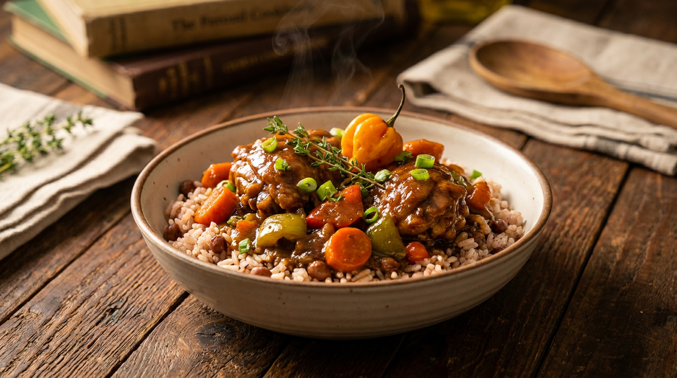 Authentic Jamaican Brown Stew Chicken