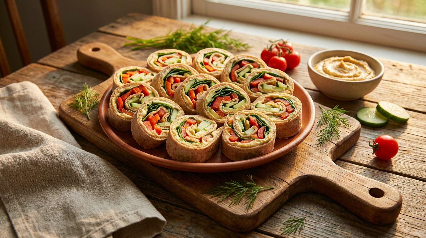 Hummus & Veggie Pinwheels