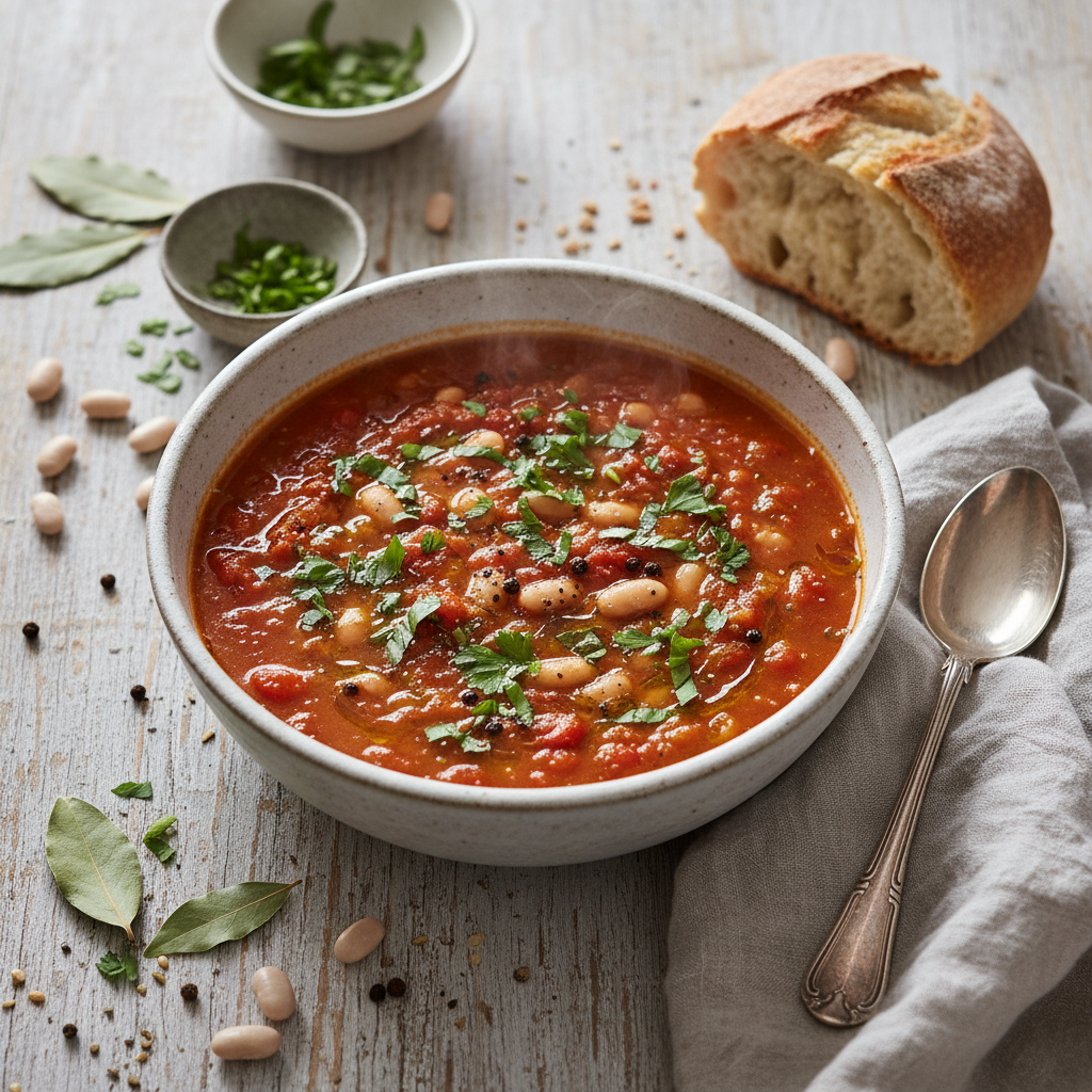 Pantry Tomato and White Bean Soup
