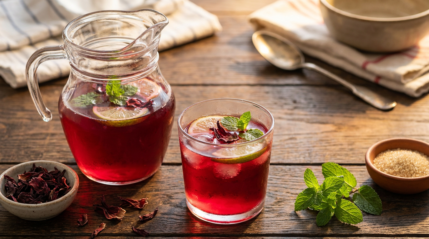 Agua de Jamaica (Hibiscus Tea)