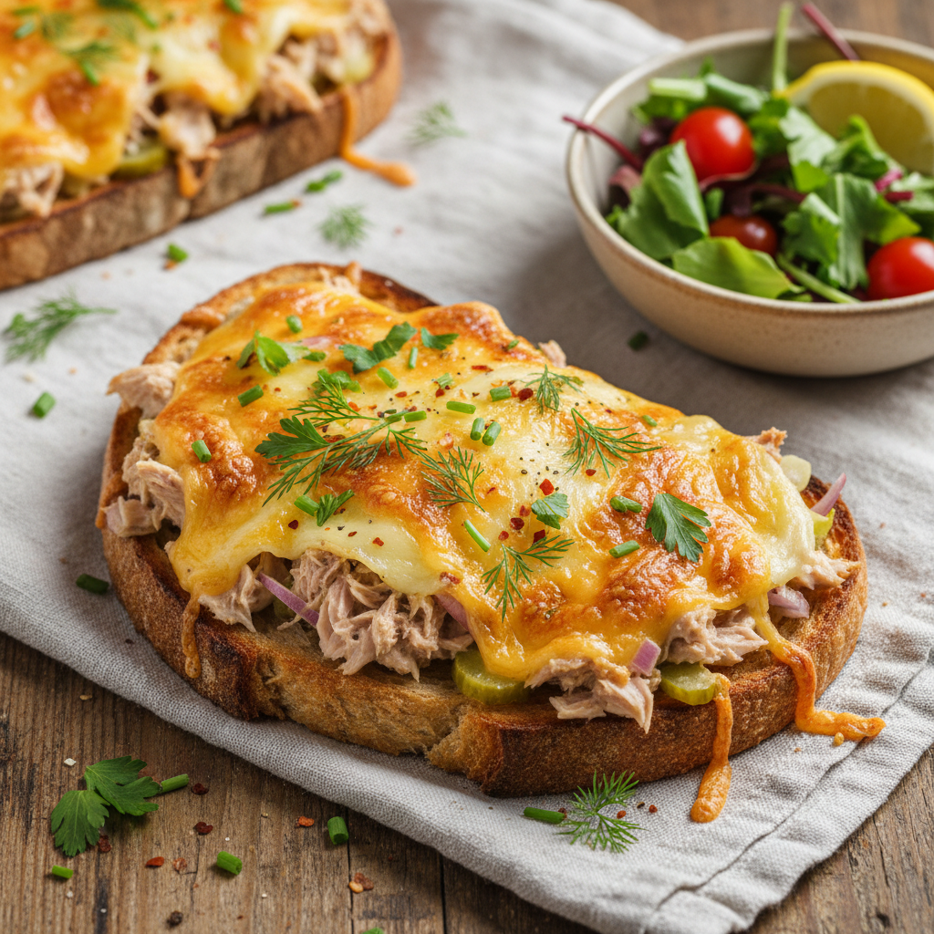 Open-Faced Tuna Melt