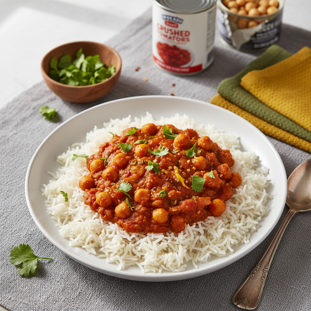 Quick Chickpea and Tomato Curry