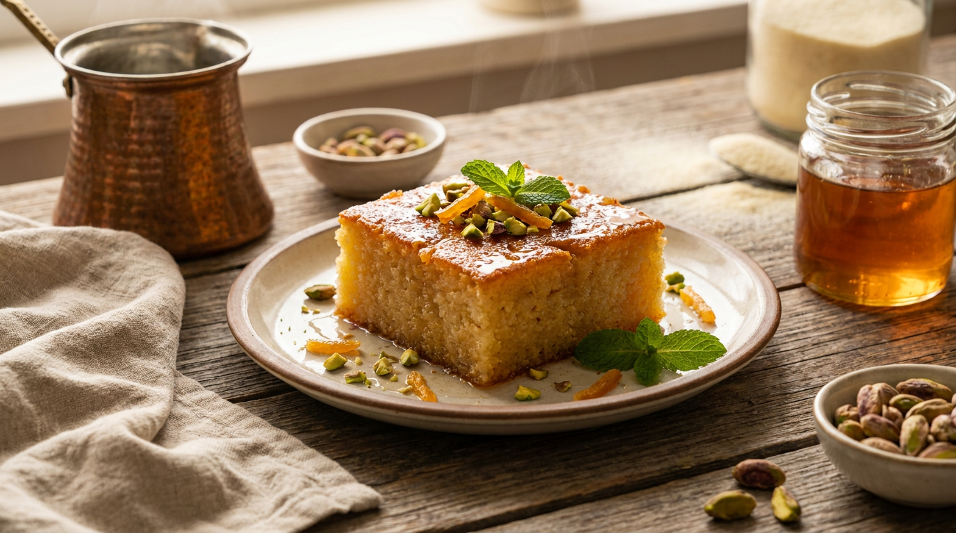 Revani (Turkish Semolina Cake)