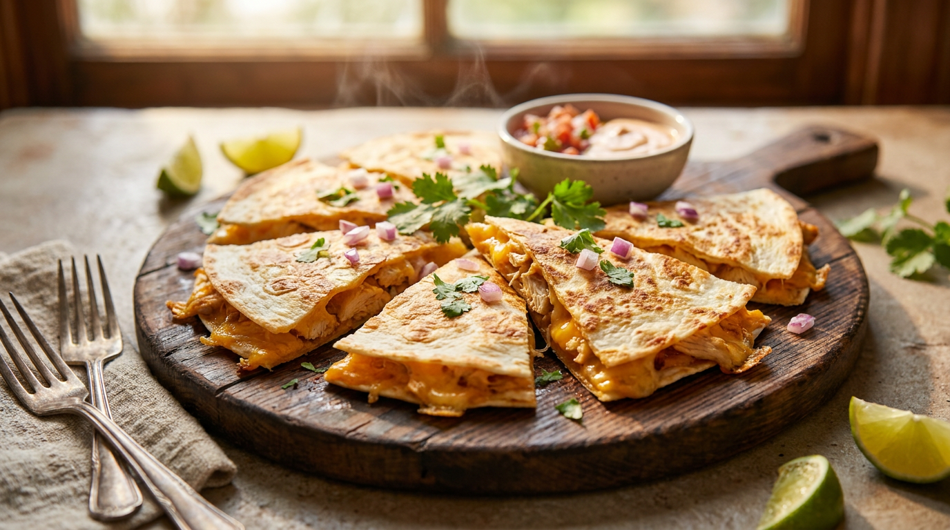 Chicken & Cheese Quesadillas