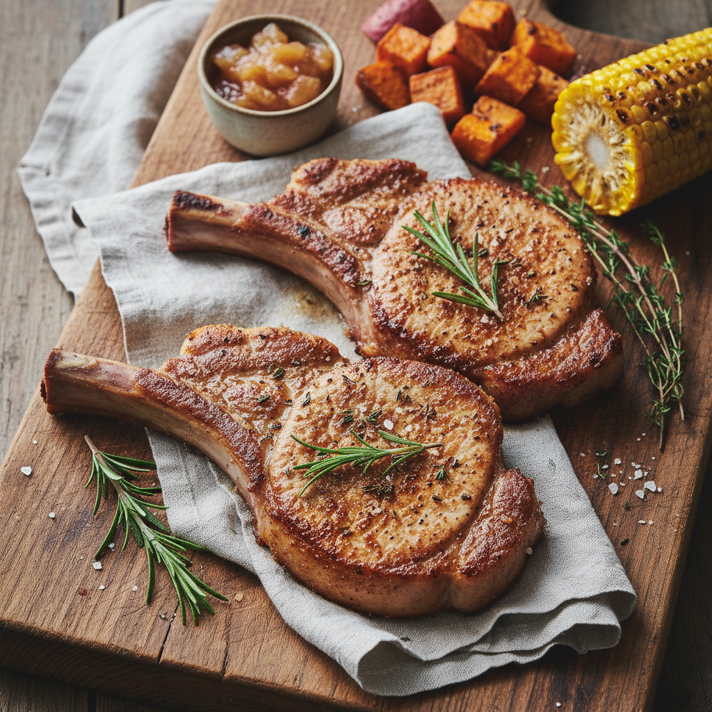 Juicy Pork Chops with Brown Sugar Rub
