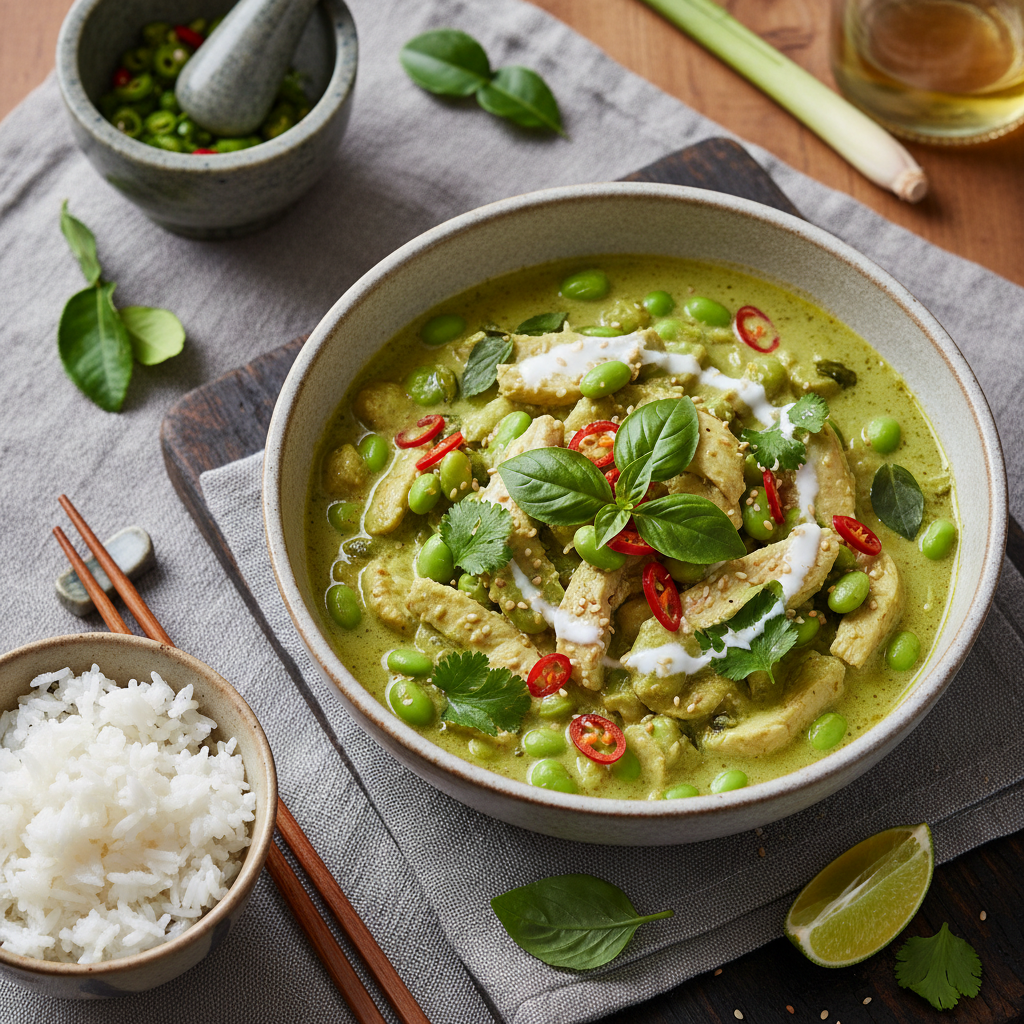 Chicken & Edamame Green Curry
