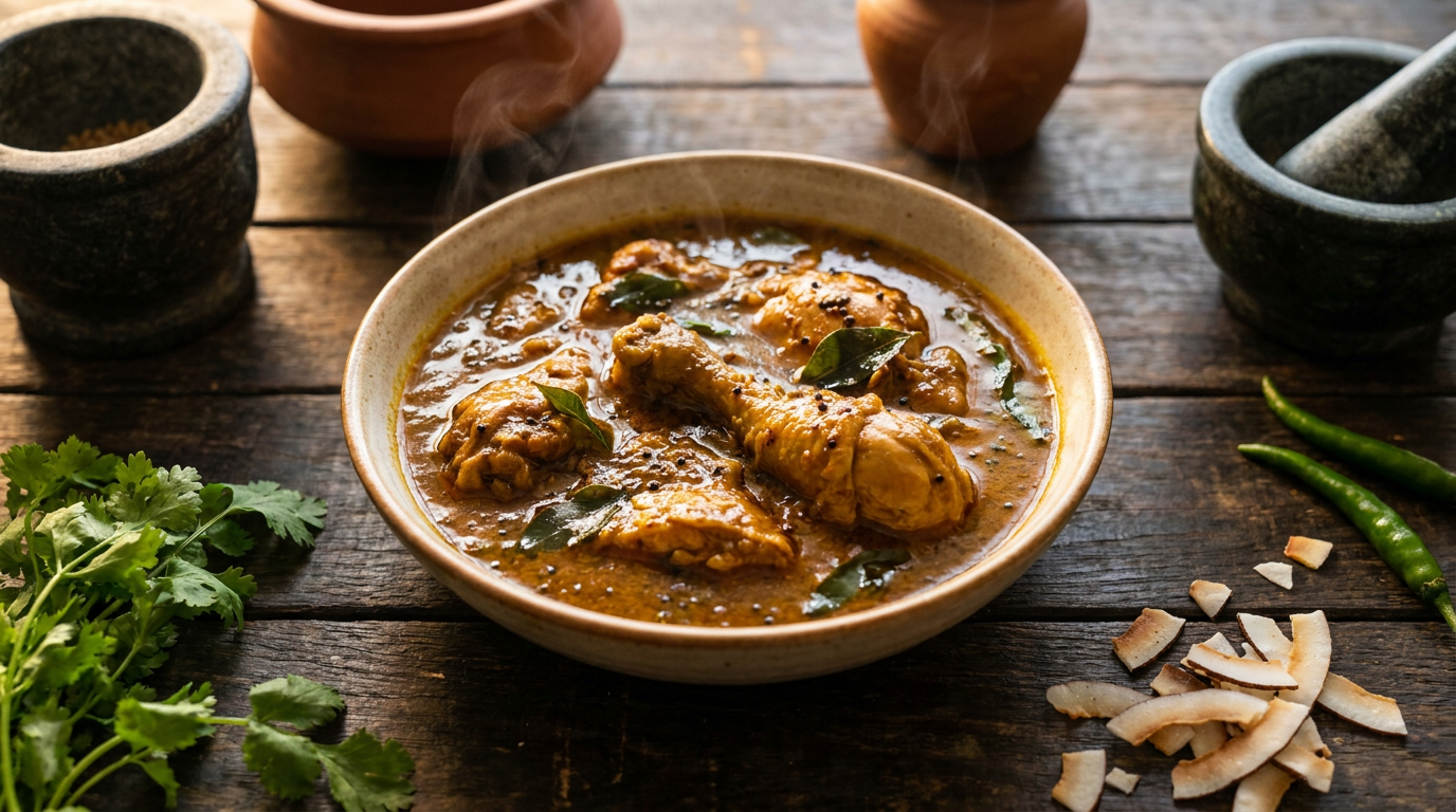 Sri Lankan Chicken Curry (Tempered, Not Harsh)