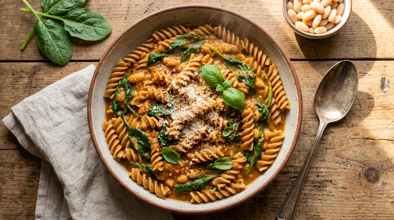 One-Pot Creamy Tomato & Spinach Pasta