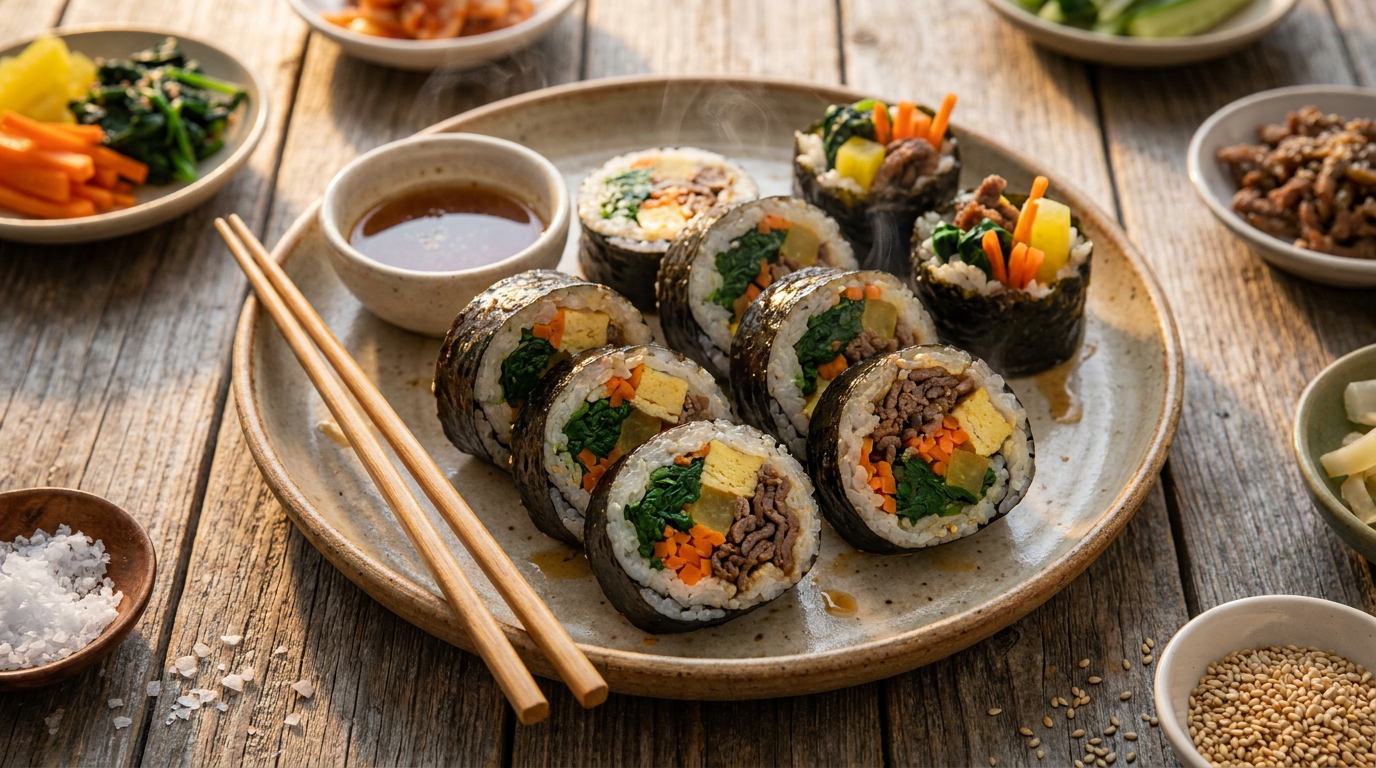 Kimbap (Korean Seaweed Rice Rolls)