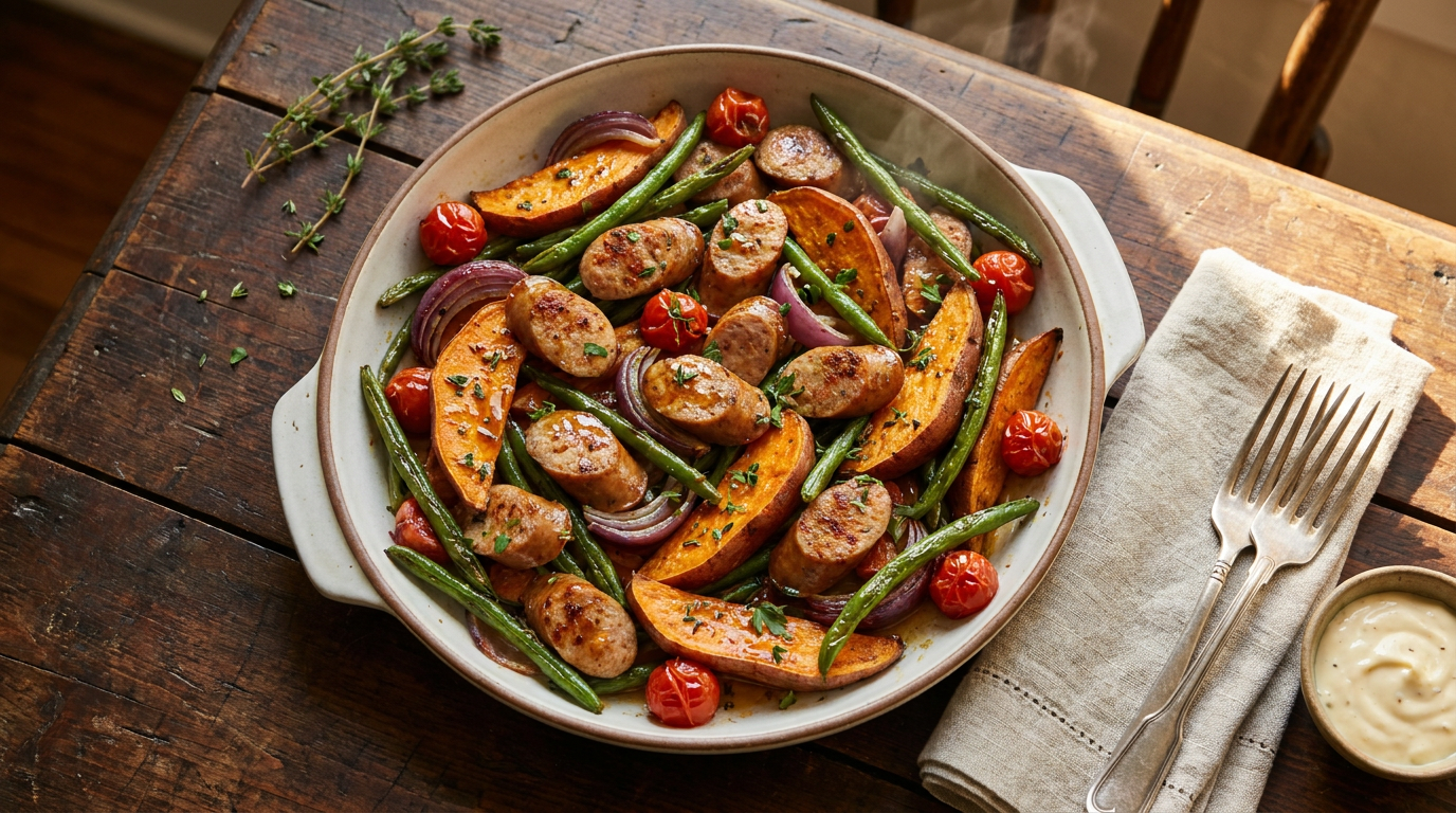Sheet-Pan Sausage & Veggie Roast