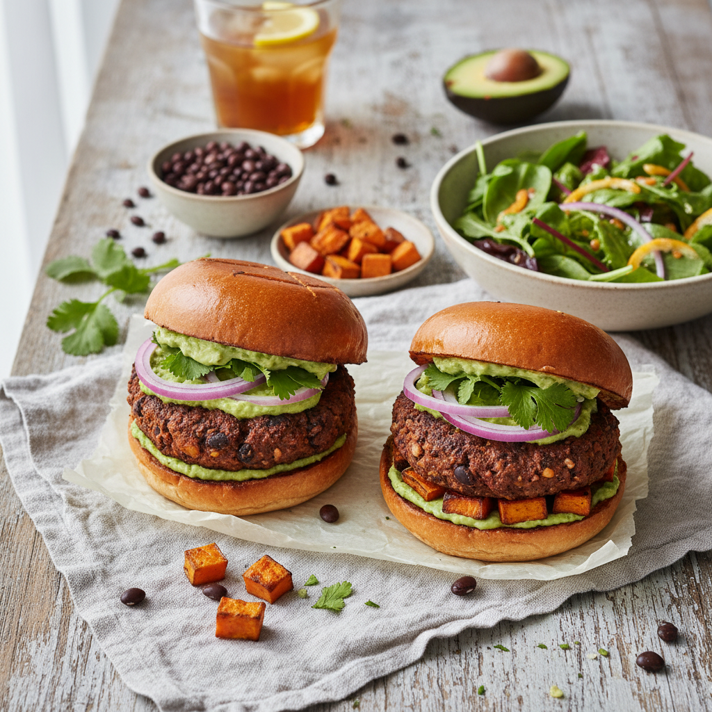 Black Bean & Sweet Potato Burgers
