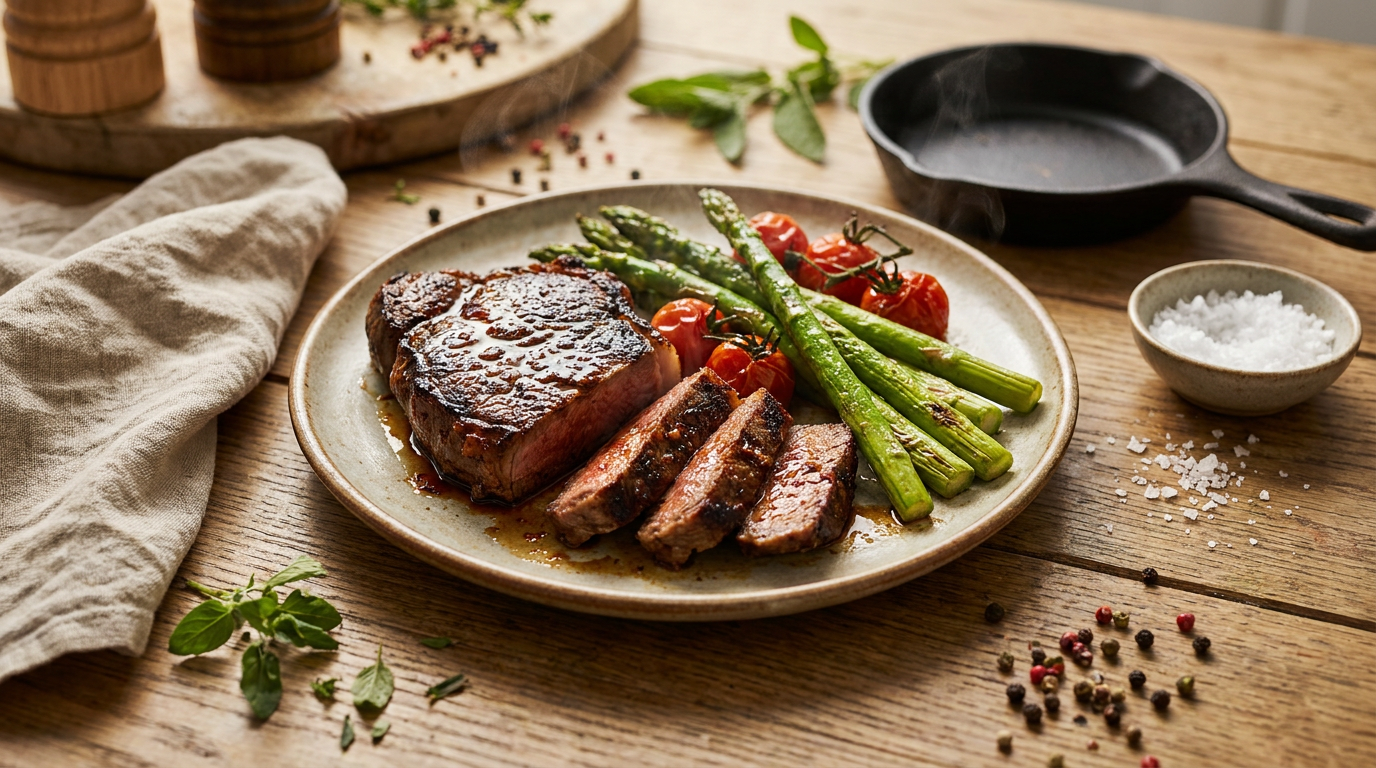 Speedy Sirloin Steak & Asparagus
