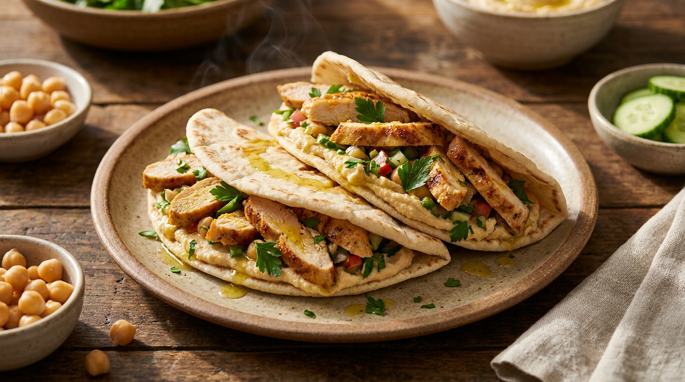 Hummus & Grilled Chicken Wrap