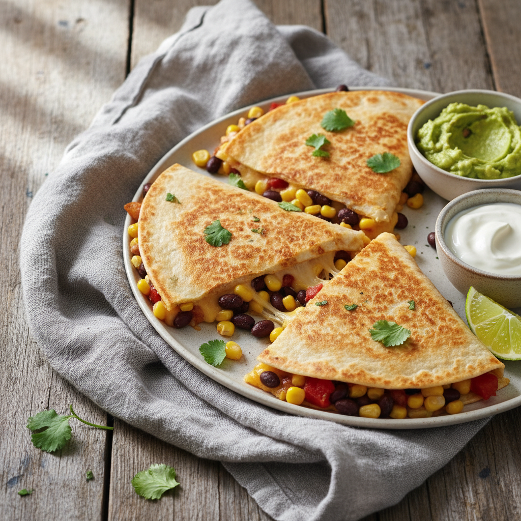 Black Bean and Corn Quesadillas