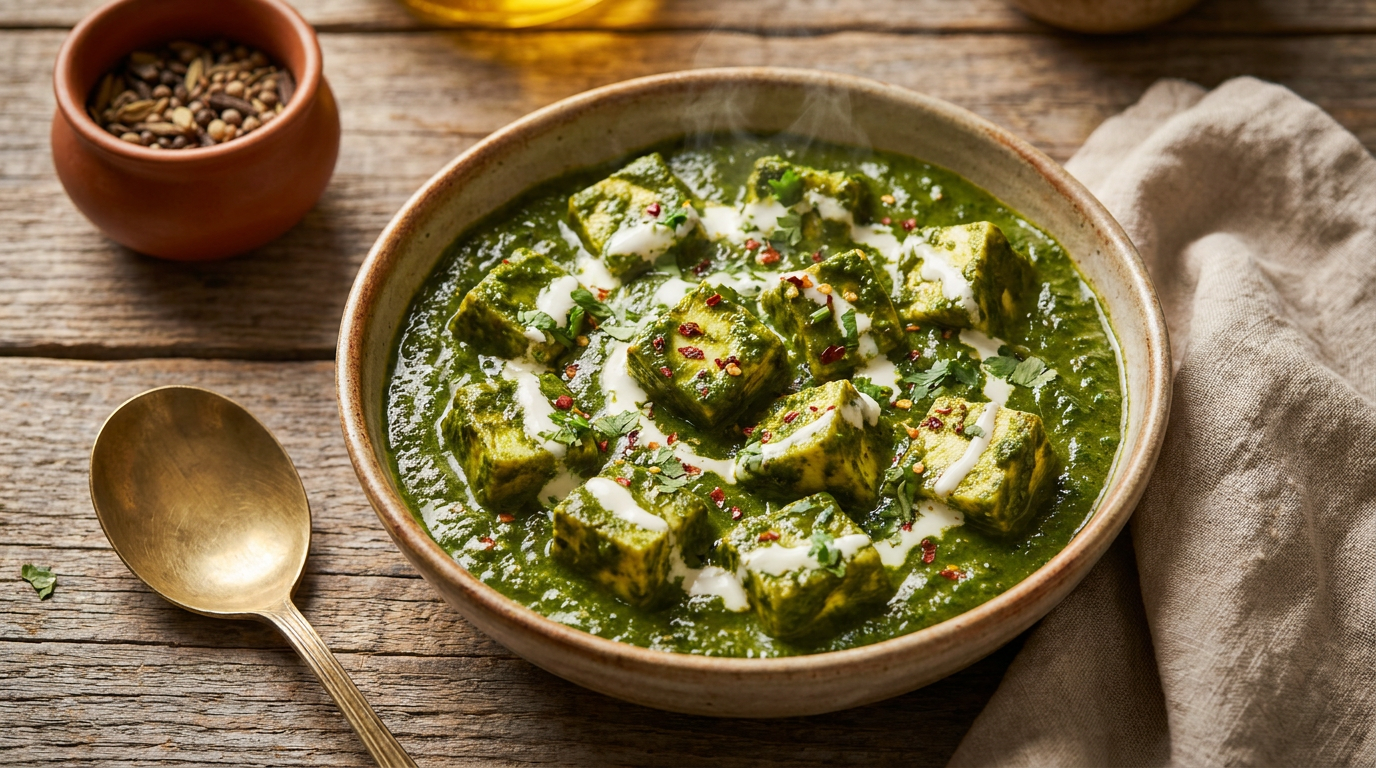 Palak Paneer (Spinach and Cheese)