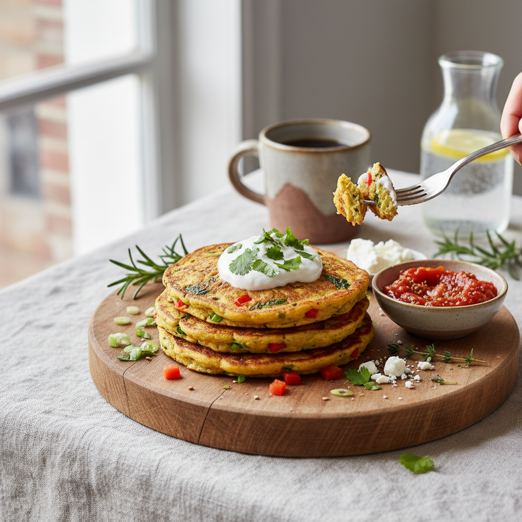 Savory Chickpea Flour Pancakes