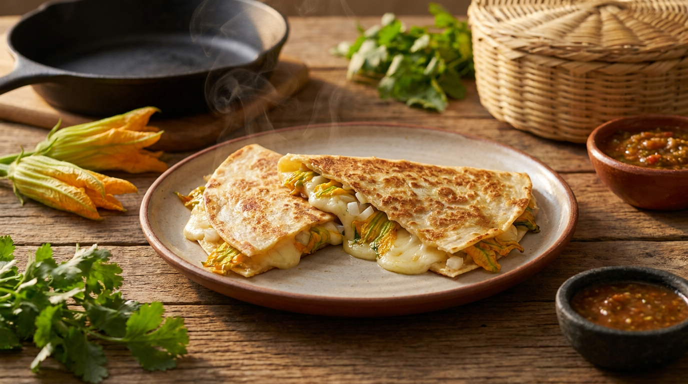 Quesadilla de Flor de Calabaza