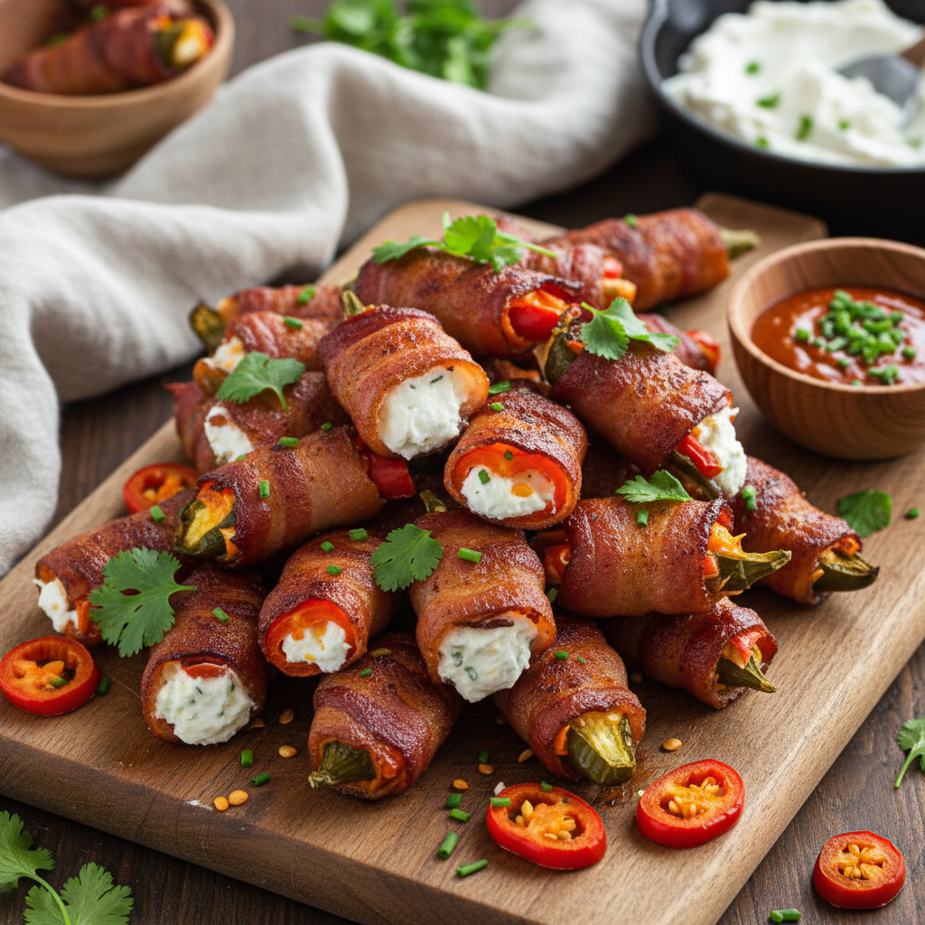 Bacon-Wrapped Jalapeño Poppers