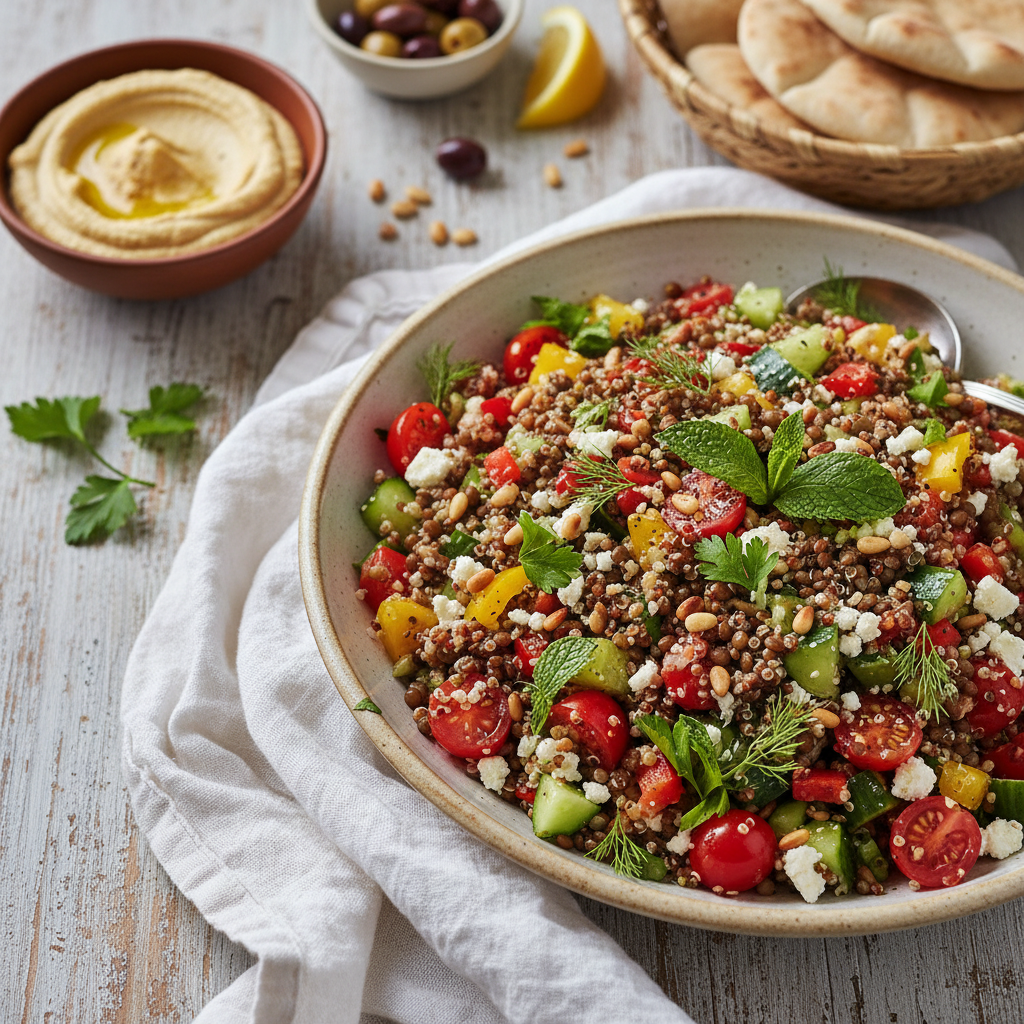 Mediterranean Lentil & Quinoa Salad